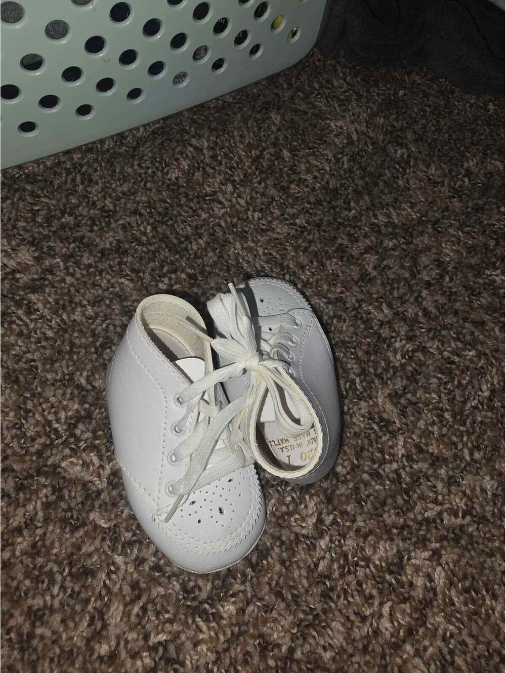 White Baby Lace-Up Shoes "buster brown " style